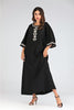 Vintage Muslim Women Embroidery Loose Abaya