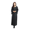 Muslim Long Sleeve Maxi Zipper Abaya Dress