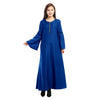 Muslim Long Sleeve Maxi Zipper Abaya Dress