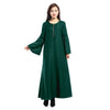 Muslim Long Sleeve Maxi Zipper Abaya Dress