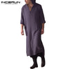 INCERUN Men Muslim Arab Kaftan
