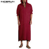 INCERUN Men Muslim Arab Kaftan